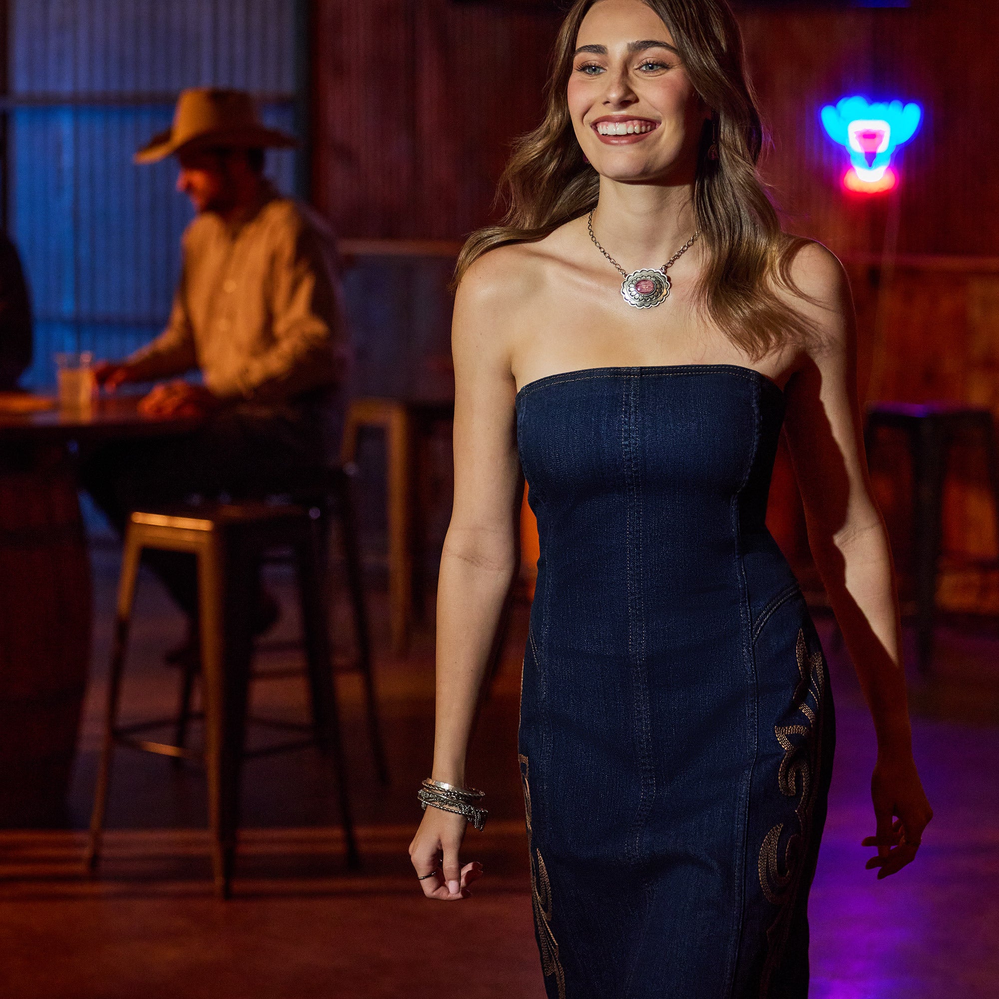 Lux Denim Dress