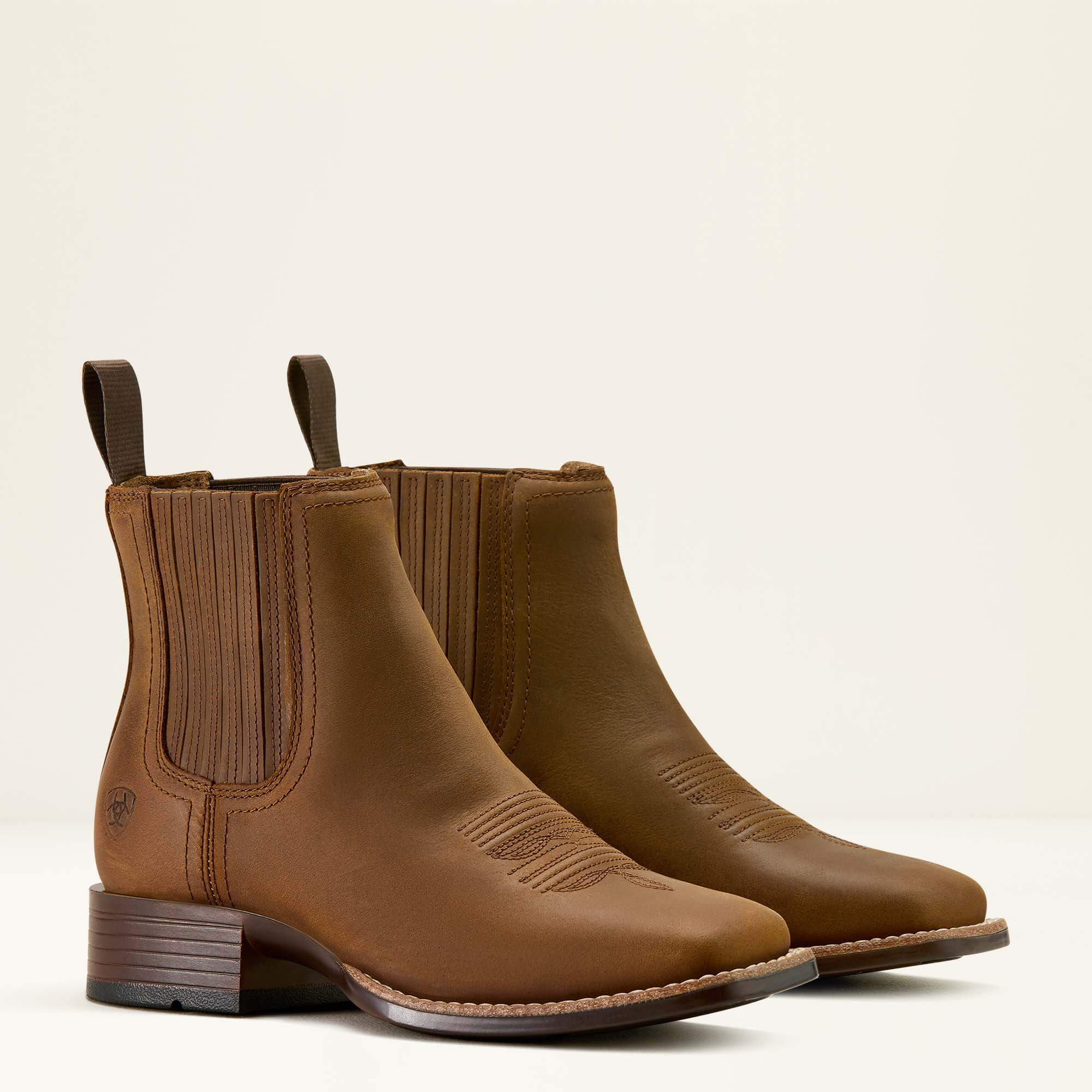 Booker Chelsea Wide Square Toe Western Boot