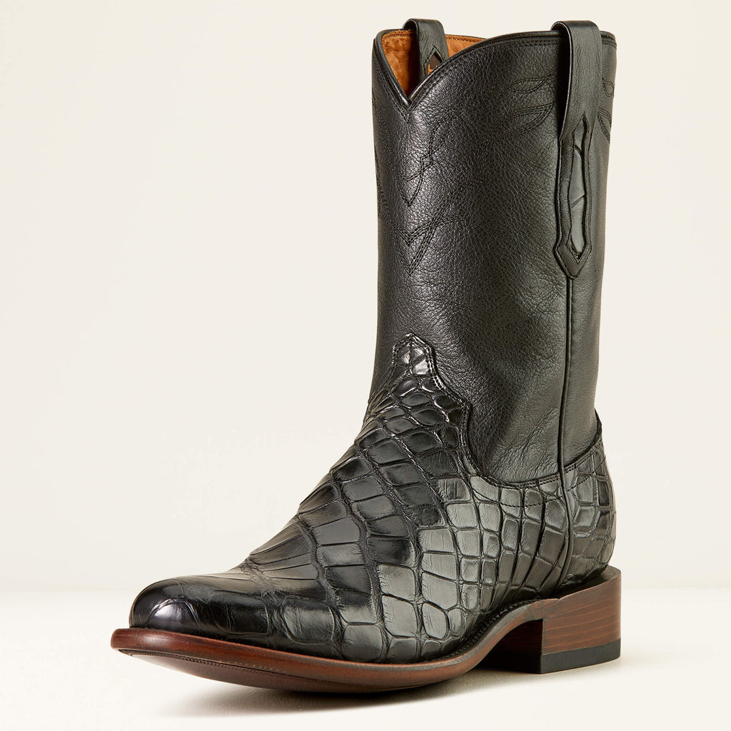 BLACK AMERICAN ALLIGATOR|MIDNIGHT BLACK