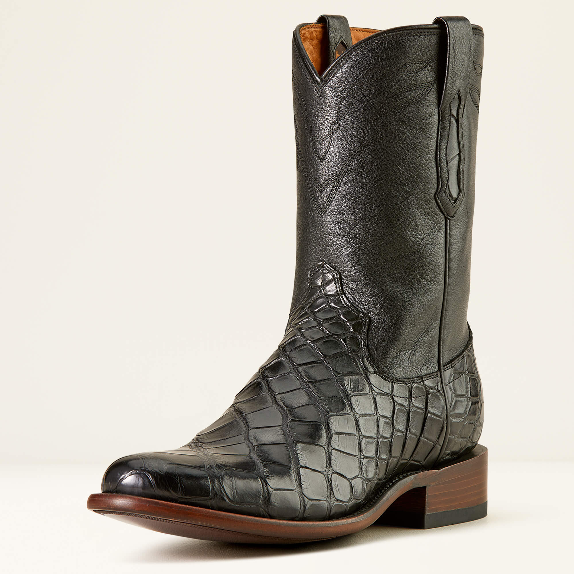 BLACK AMERICAN ALLIGATOR|MIDNIGHT BLACK