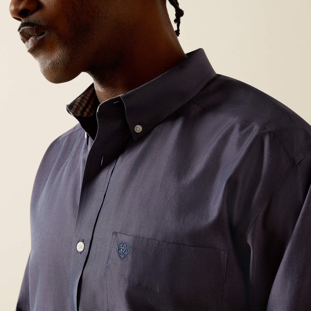 Wrinkle Free Solid Pinpoint Oxford Classic Fit Shirt
