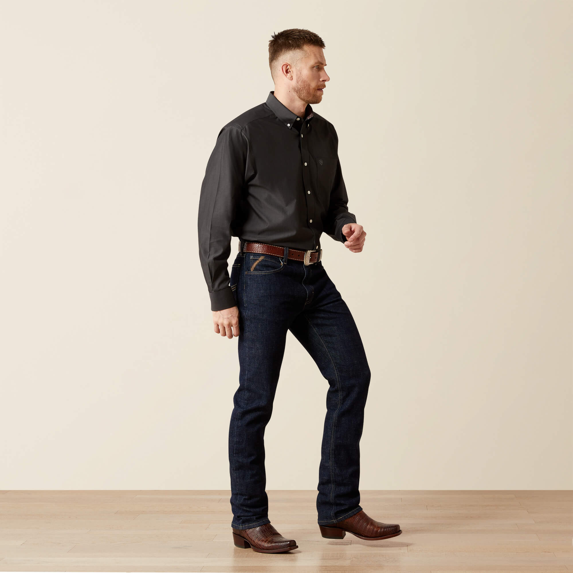 Wrinkle Free Solid Pinpoint Oxford Classic Fit Shirt